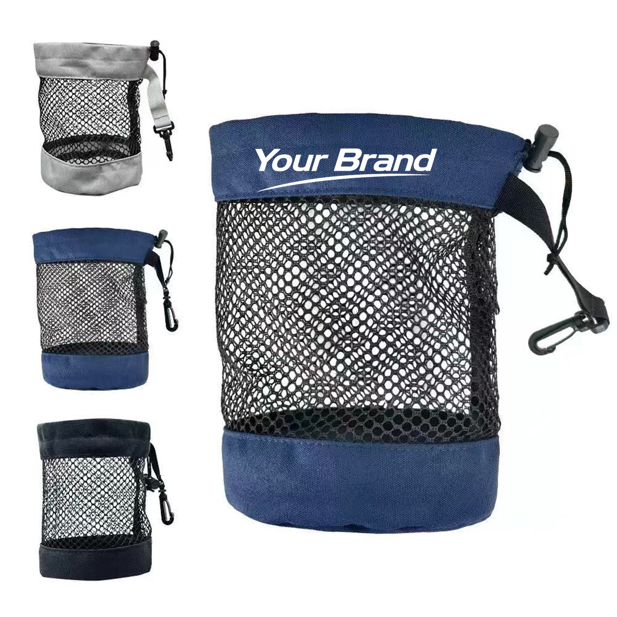Portable Mesh Golf Storage Bag with Drawstring
