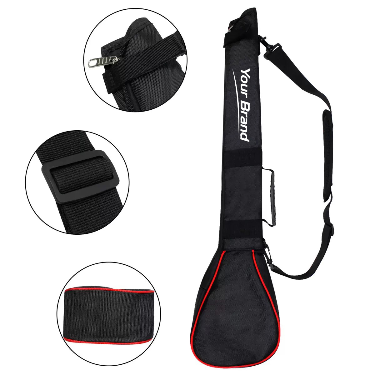 Foldable Portable Nylon Golf Club Carrier Bag