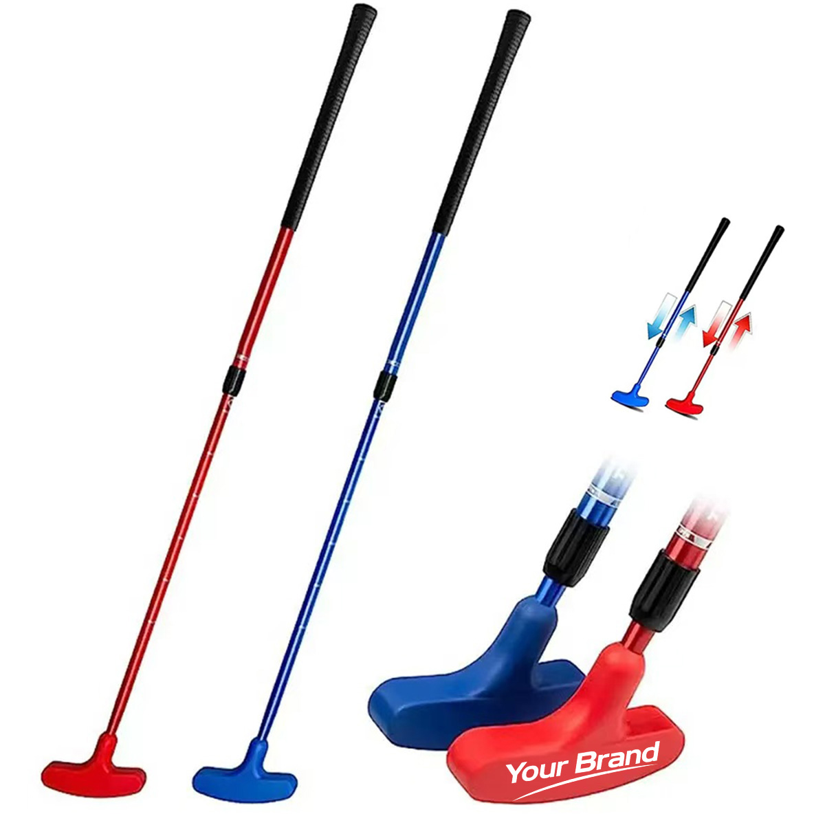 Two Way Retractable Adjustable Length Golf Putter