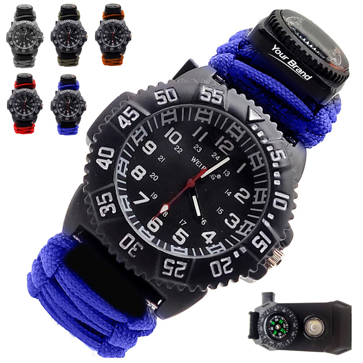 Outdoor Paracord Survival Watch