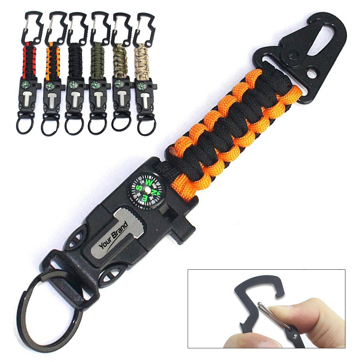 Outdoor Paracord Survival Keychain