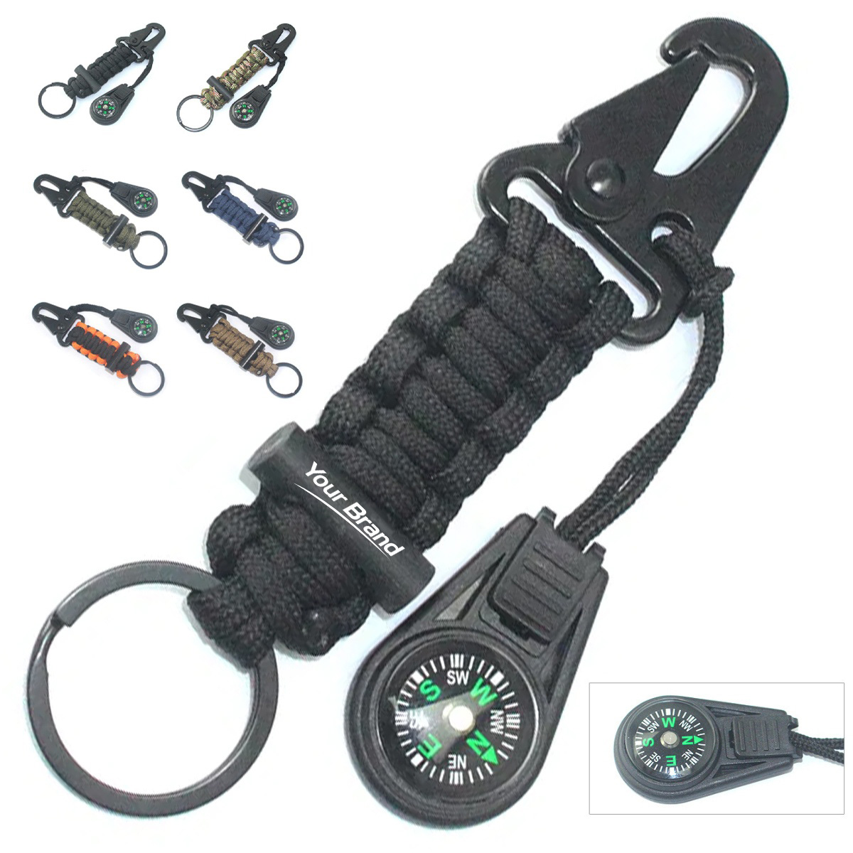 Paracord Compass Keychain
