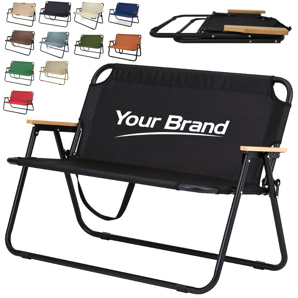 Double Folding Camping Chair