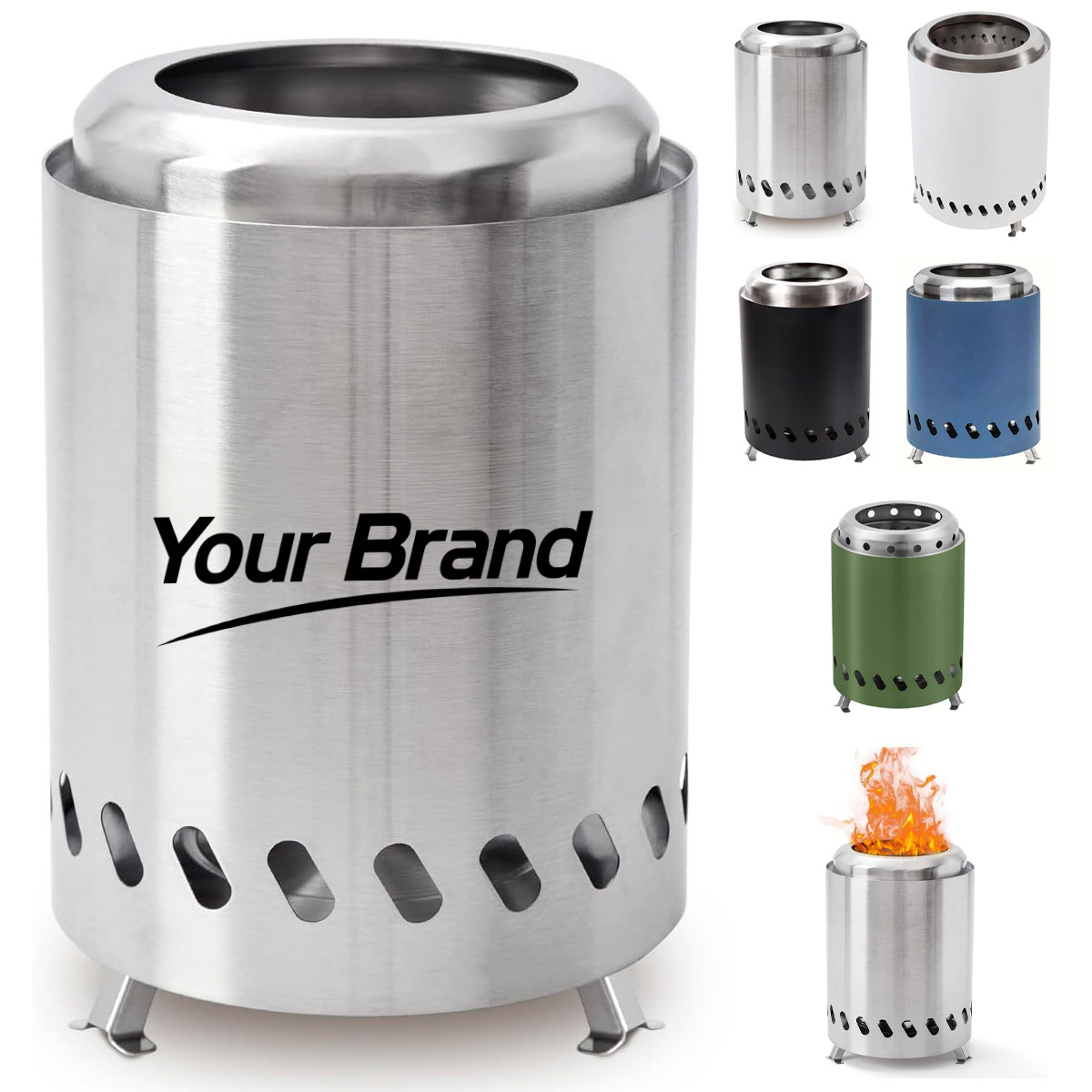 Portable Stainless Steel Tabletop Smokeless Fire Pit