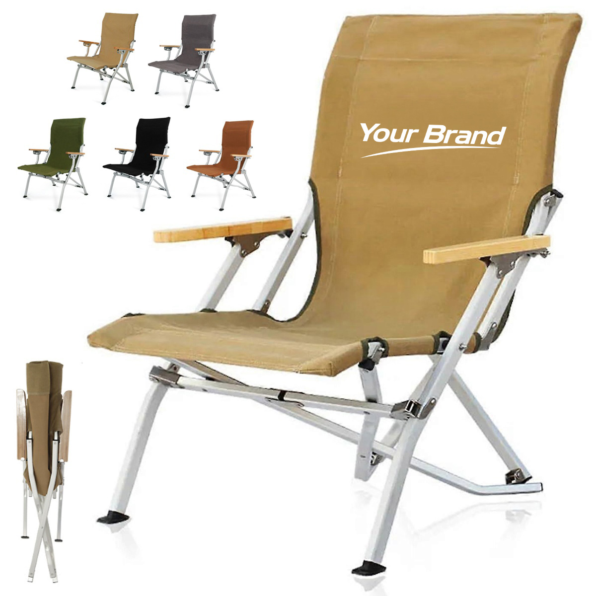 Aluminum Reclining Folding Camping Chair