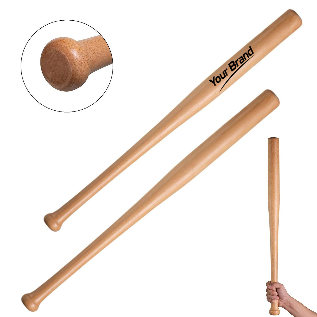 33 Inch Solid Beech Wood Baseball Bat For Sports Training