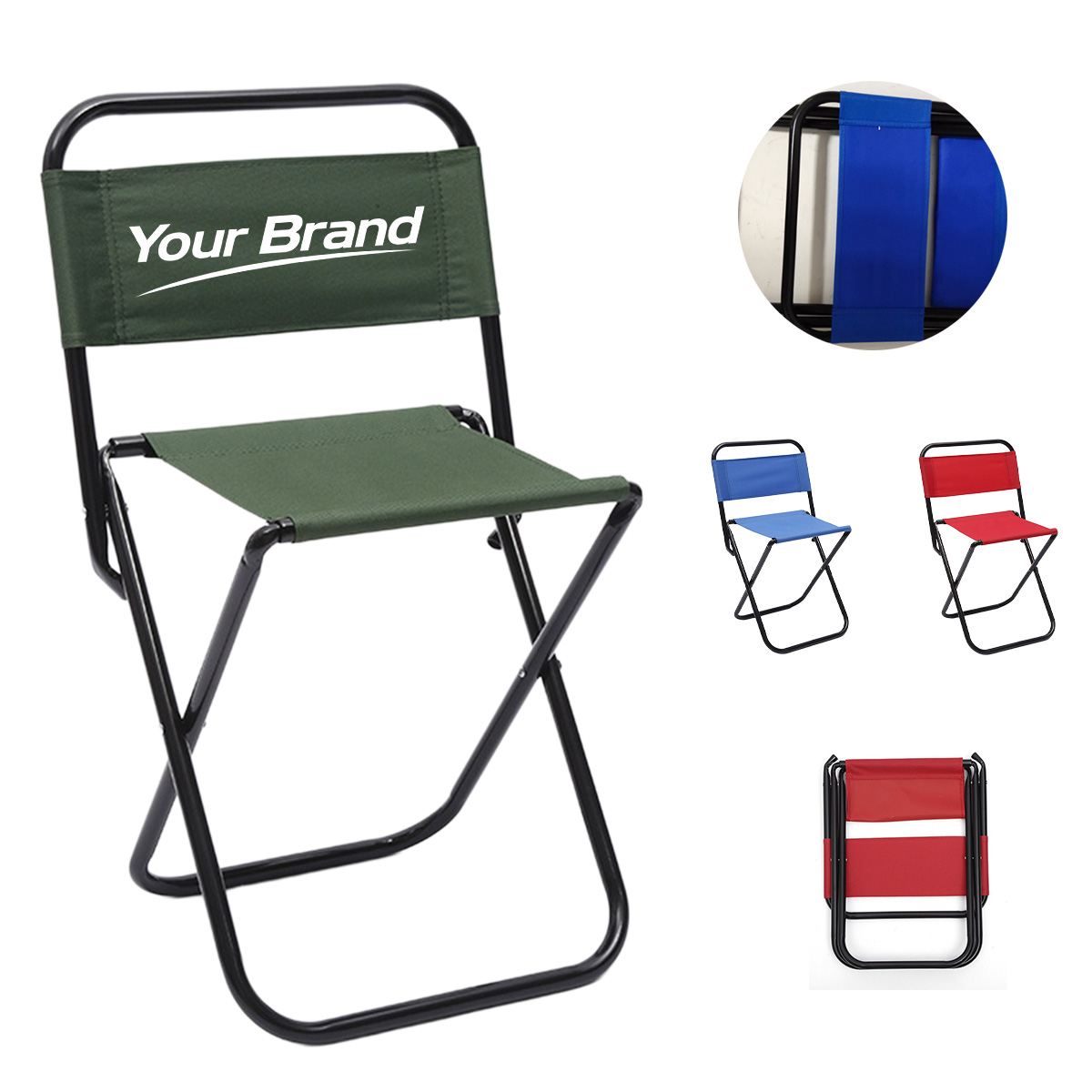 Portable Lightweight Steel Frame Folding Camp Chair