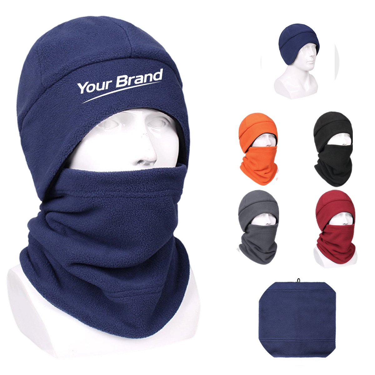 Thermal Fleece Beanie Hat Neck Gaiter Set