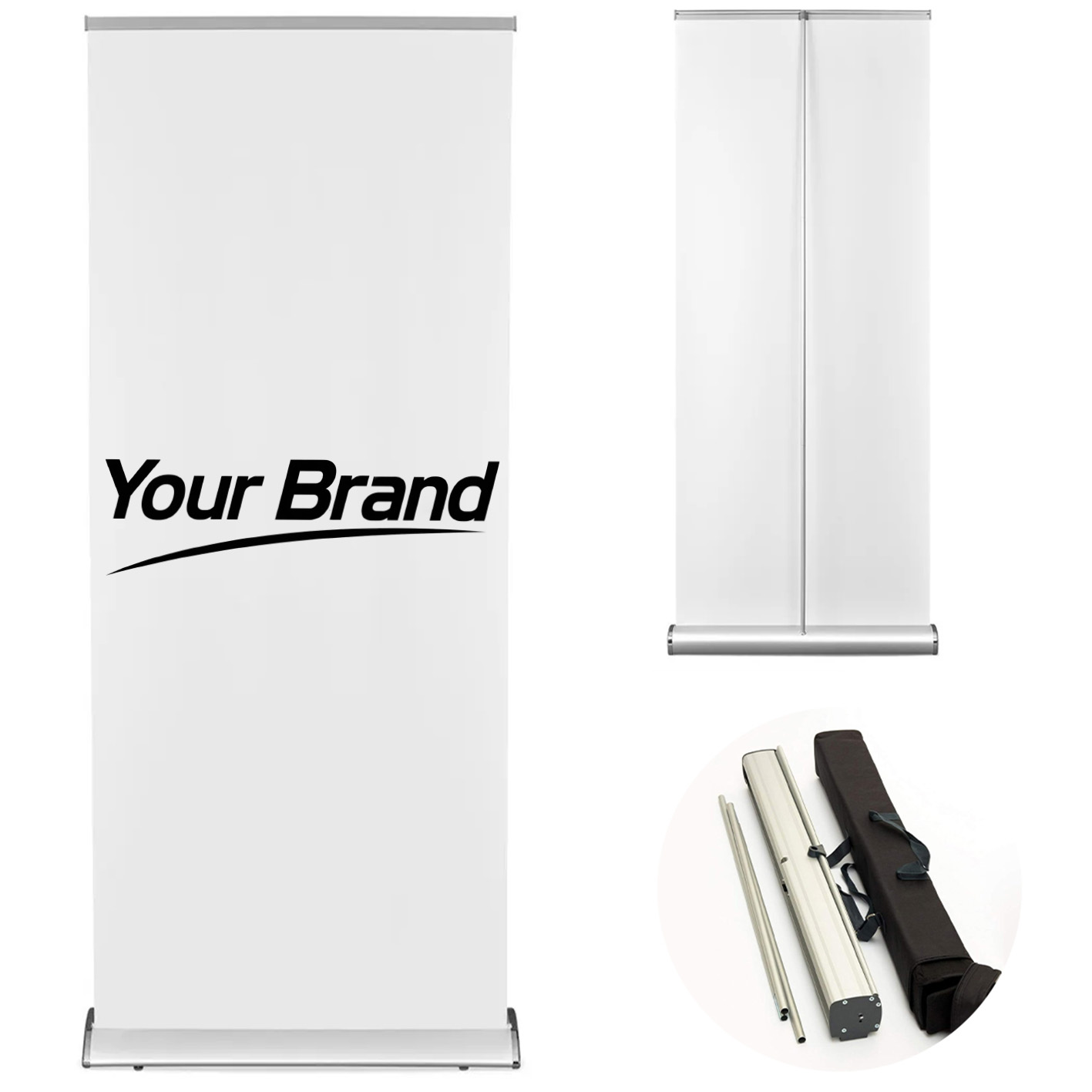 Retractable Aluminum Roll Up Banner Stand Display
