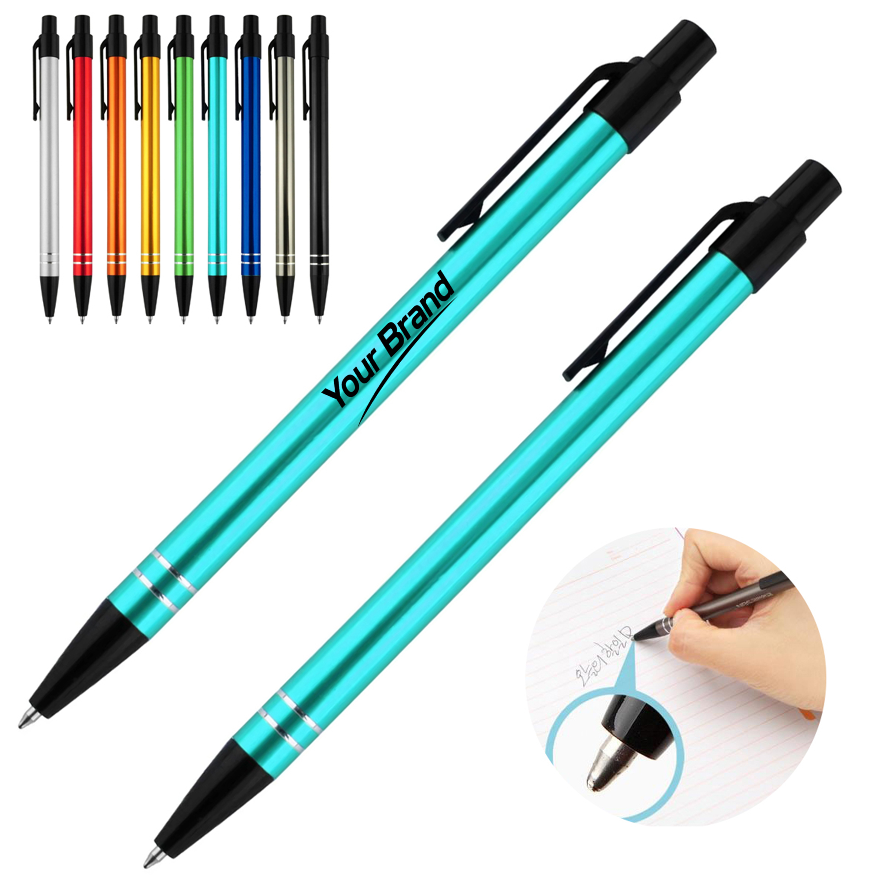 Aluminum Retractable Click Action Ballpoint Pen