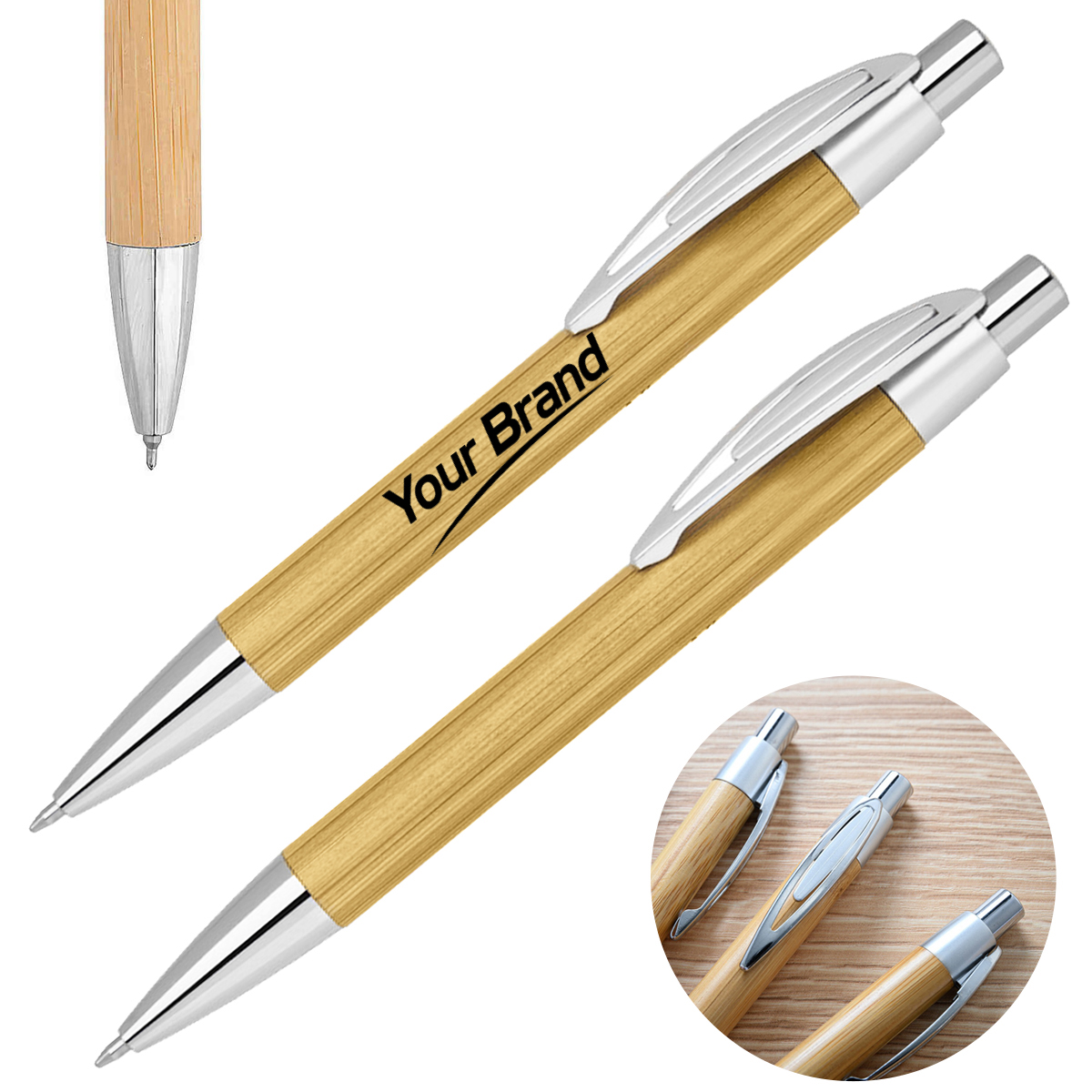 Retractable Bamboo Gel Pen
