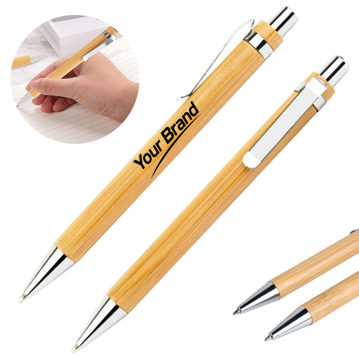 Retractable Bamboo Gel Pen