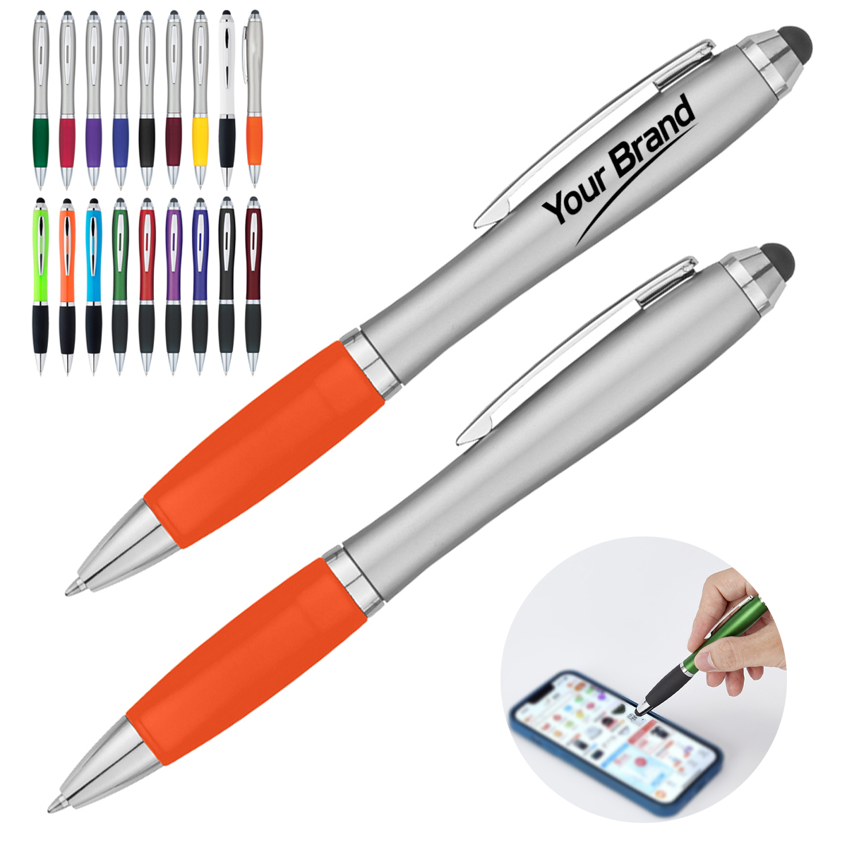 Plastic Stylus Gel Pen With Grip