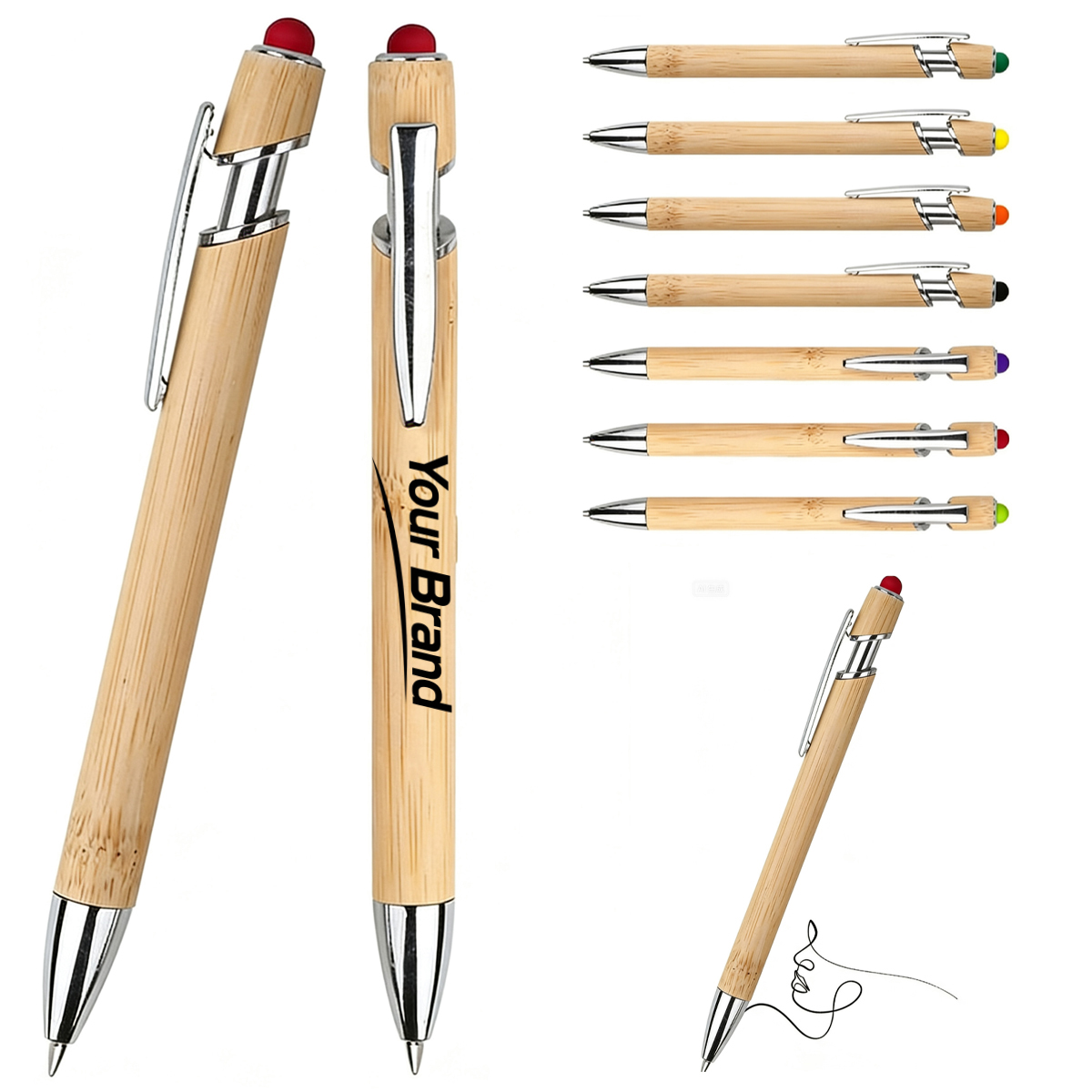 Bamboo Click Action Stylus Pen