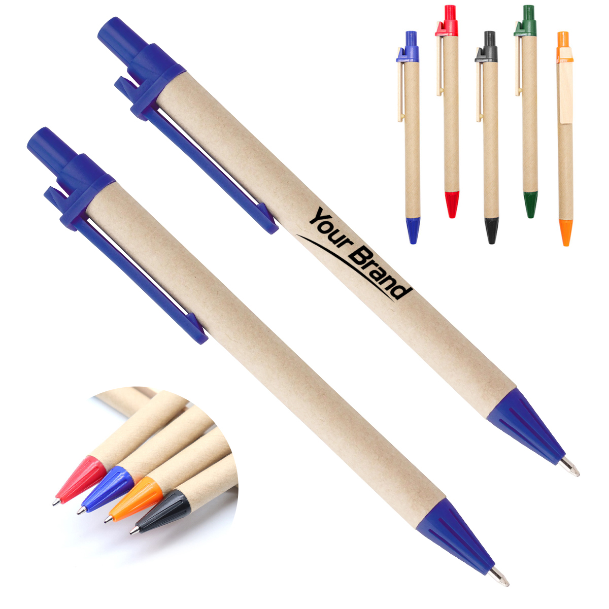 Recycled Kraft Paper Retractable Ballpoint Pen