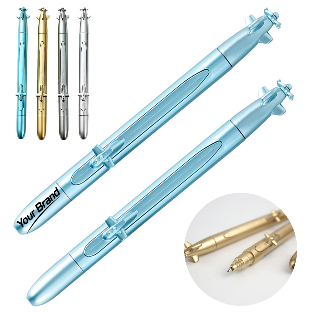 Metallic Submarine Torpedo Shaped Ballpoint Pen