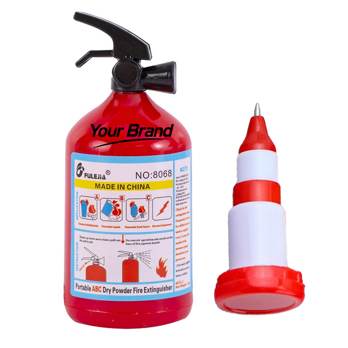 Fire Extinguisher Shaped Mini Telescopic Ballpoint Pen