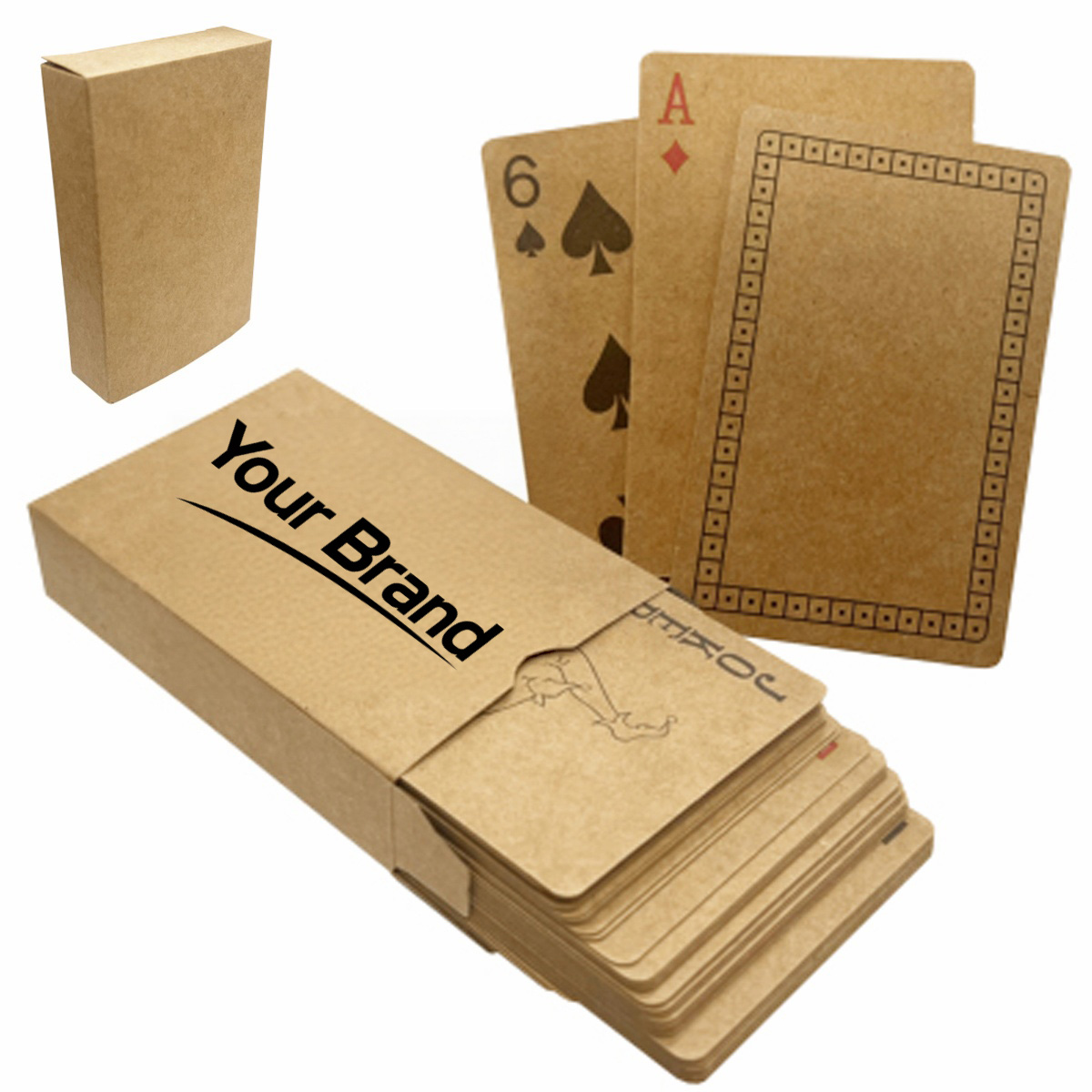 Recycled Kraft Paper Poker Playing Cards Deck