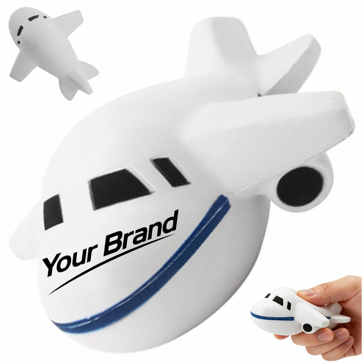 Airplane Jet Aviation PU Foam Stress Reliever Toy