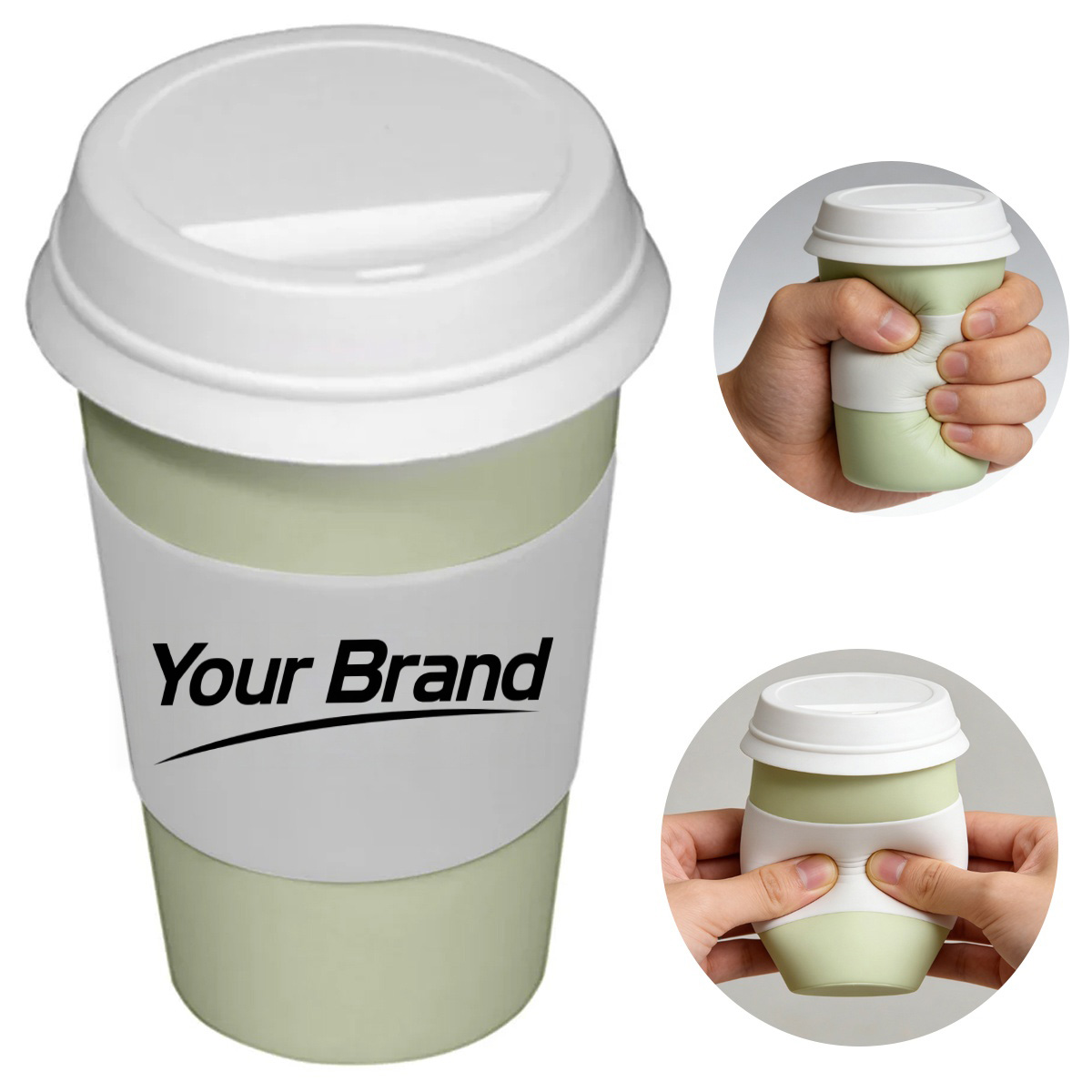 To-Go Coffee Cup PU Foam Stress Reliever Toy
