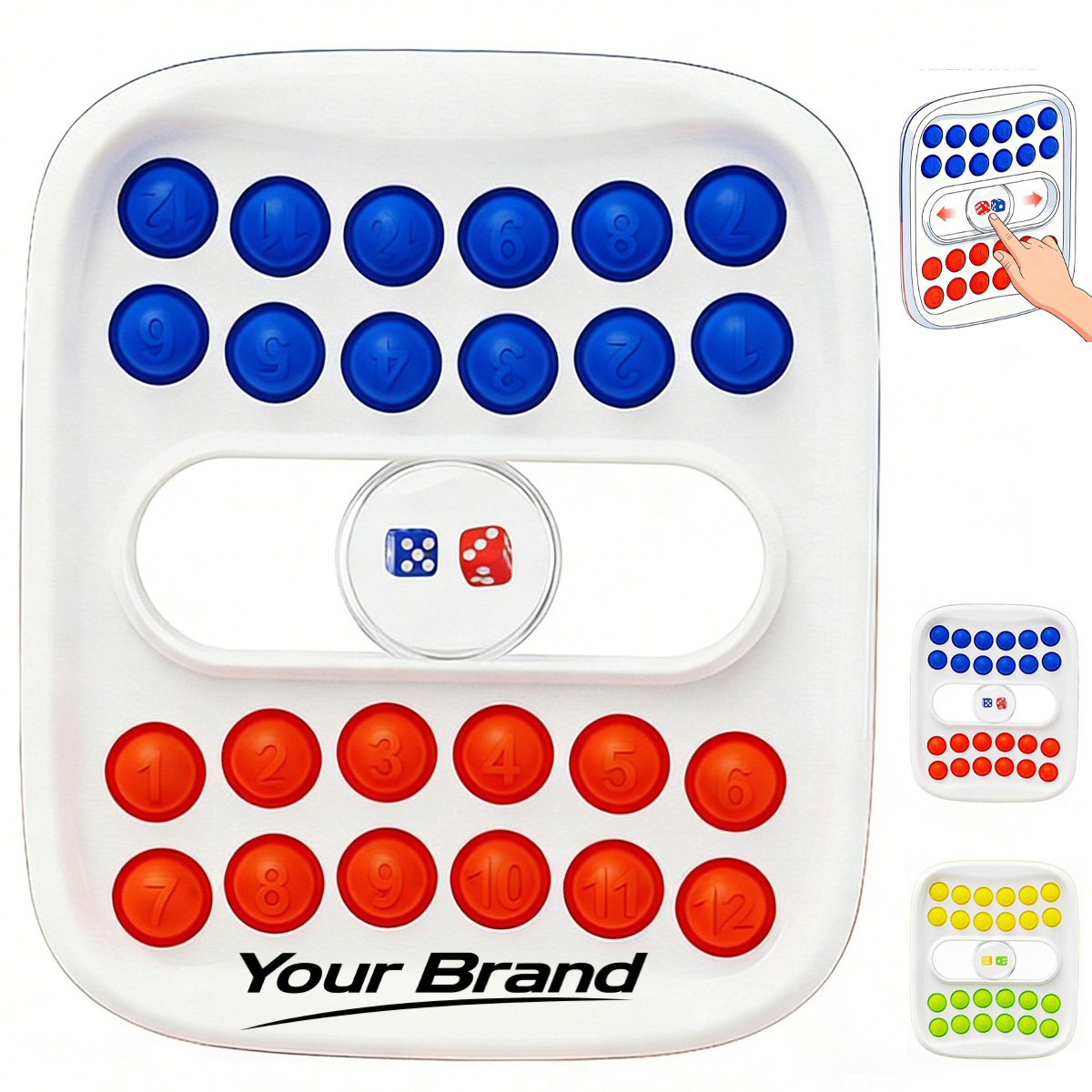 Interactive Math Pop Fidget Board Game With Dice