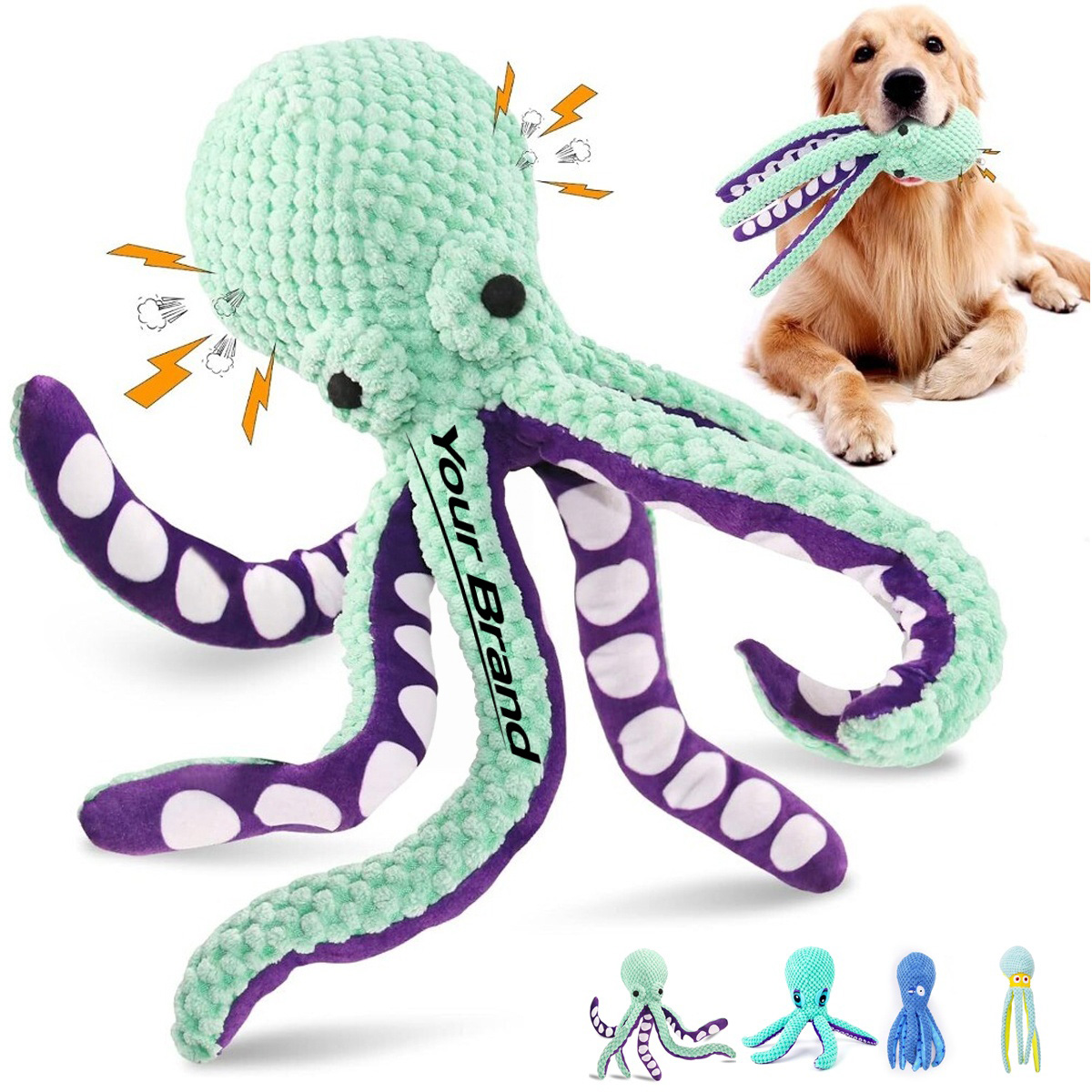Squeaky Octopus Dog Toy