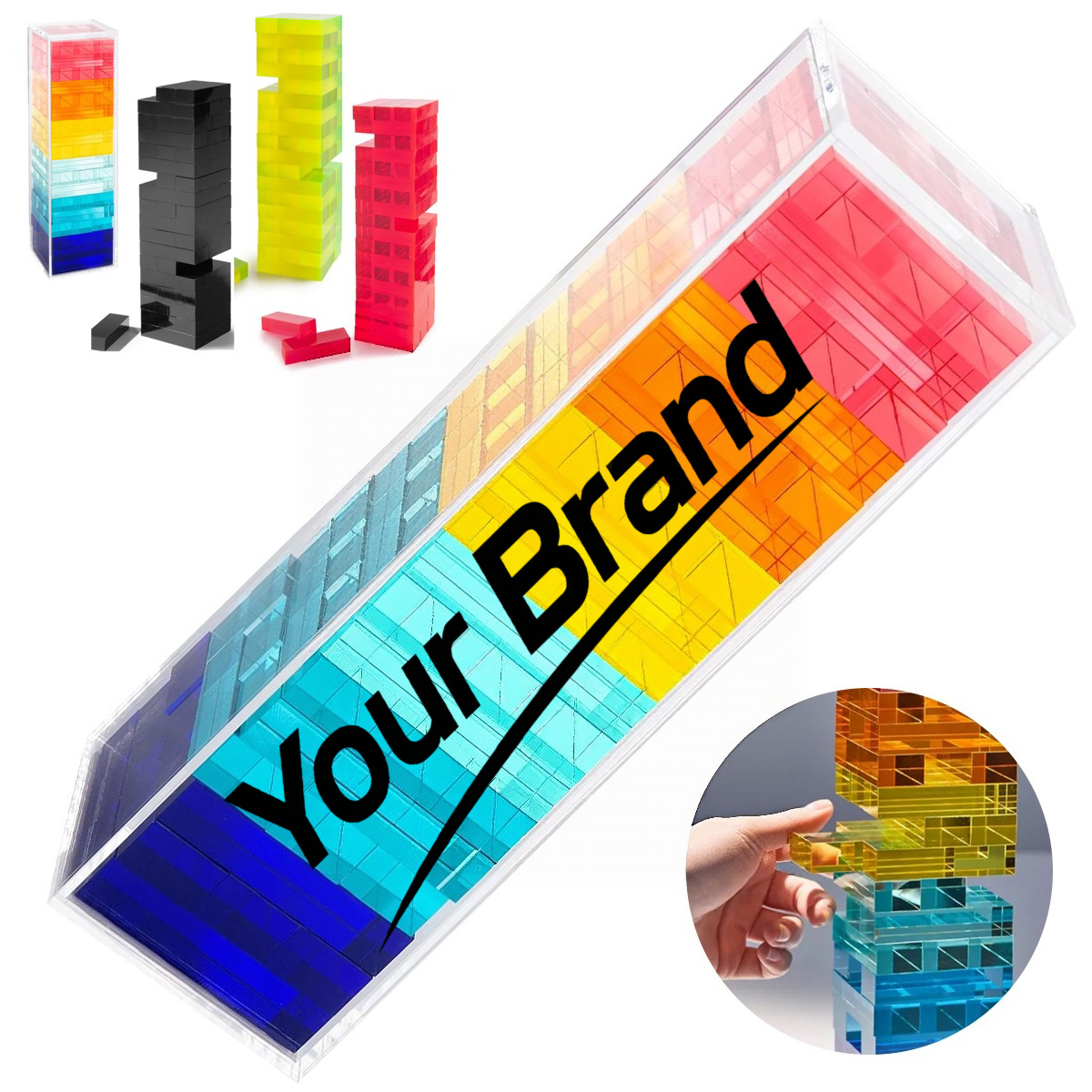 Acrylic Tumbling Tower Stacking Game