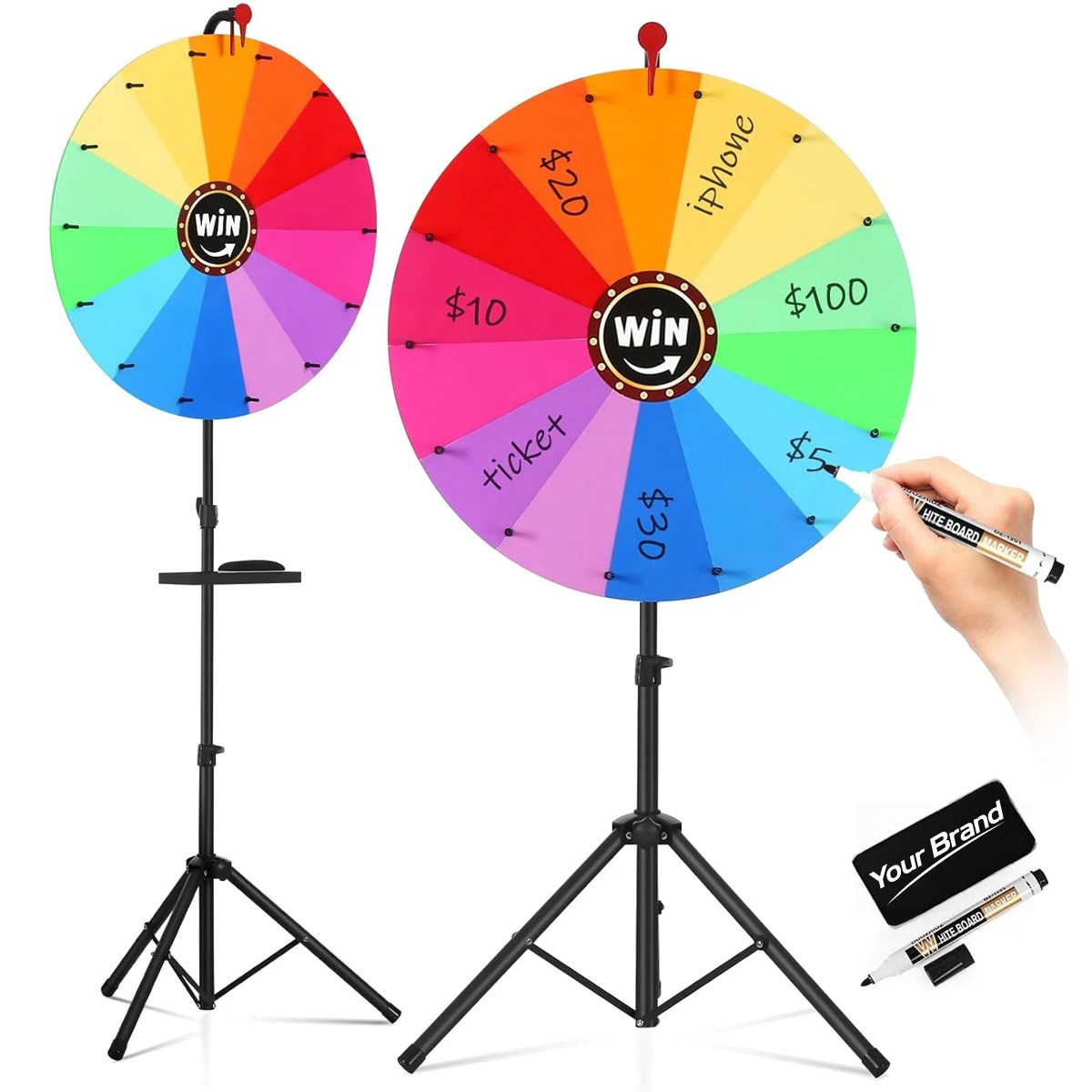 24 Inch Dry Erase Spinning Prize Wheel