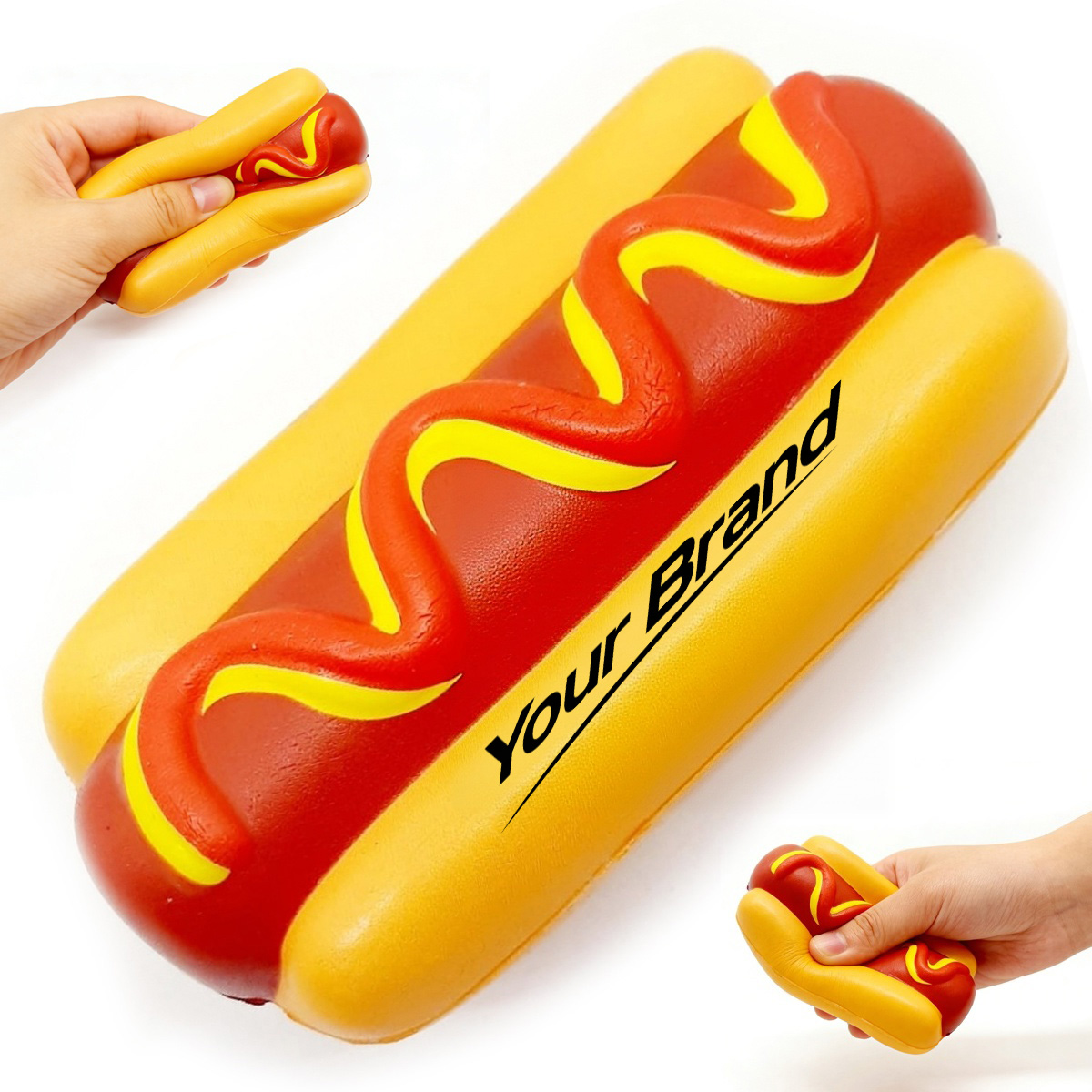 PU Foam Realistic Hot Dog Stress Reliever Toy