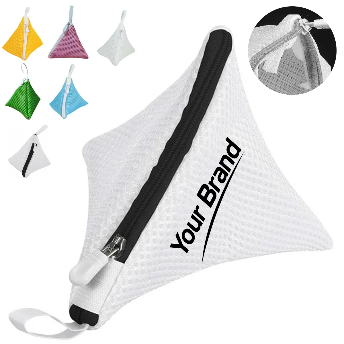 Mini Triangle Polyester Mesh Laundry Wash Bag