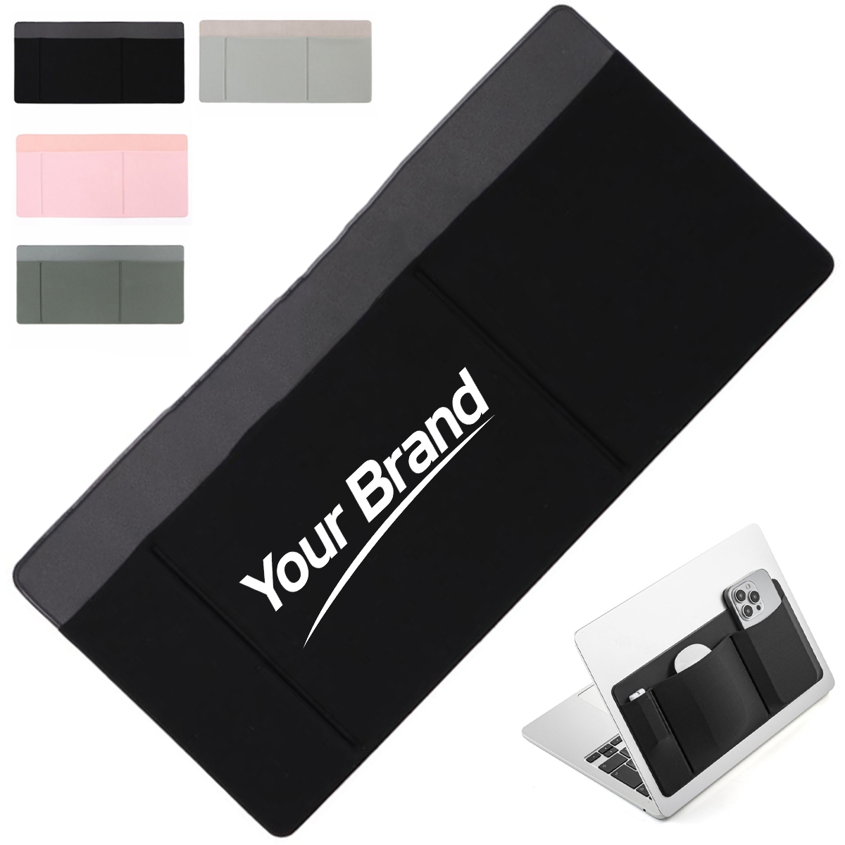Self-Adhesive Laptop Back Storage Pocket & Organizer Pouch