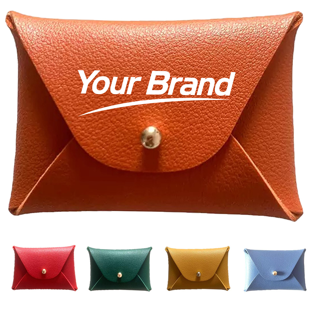 Miniature PU Leather Envelope Card Case and Jewelry Pouch