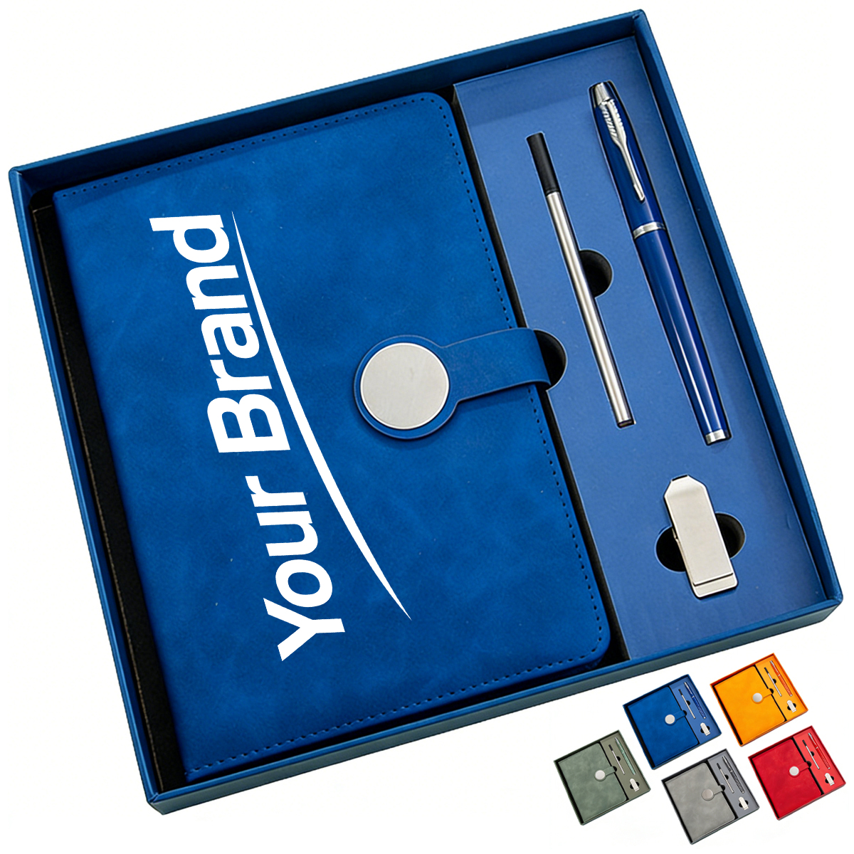 Premium 4-Piece A5 Notebook Gift Set With 32GB USB Drive