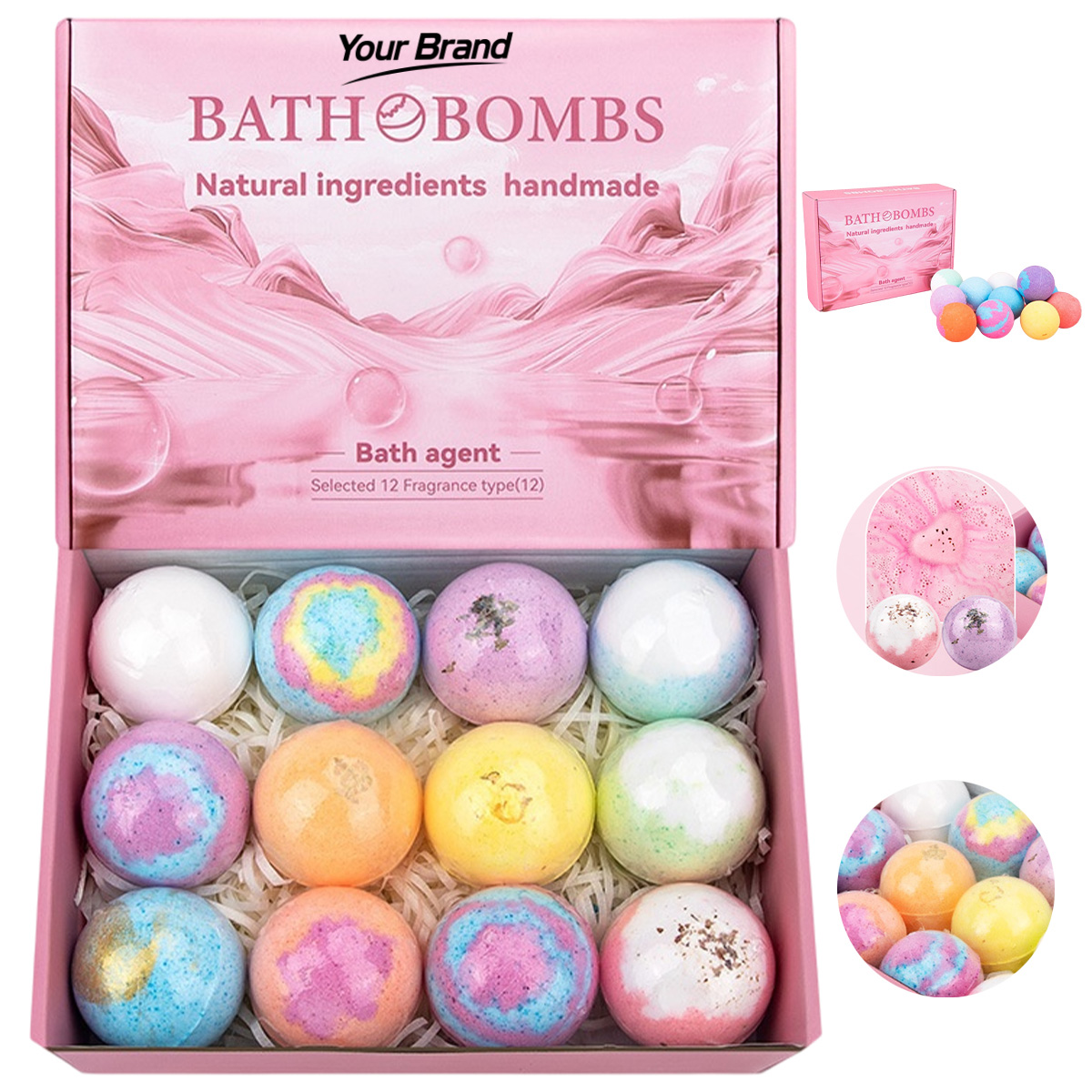 Exfoliating Bath Salt Charcoal Bath Bombs Spa Relaxing Set