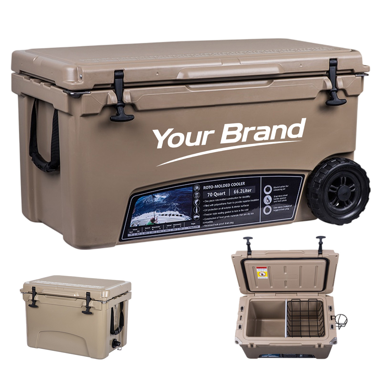 Large Capacity Portable Insulated Camping Cooler Box