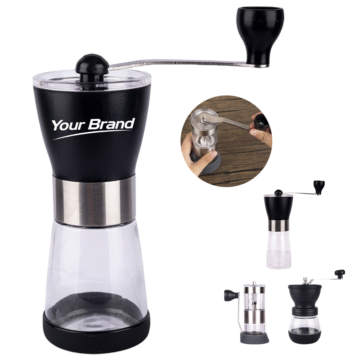 Mini Manual Pill Grinder Hand Crank Tablet Mill Coffee