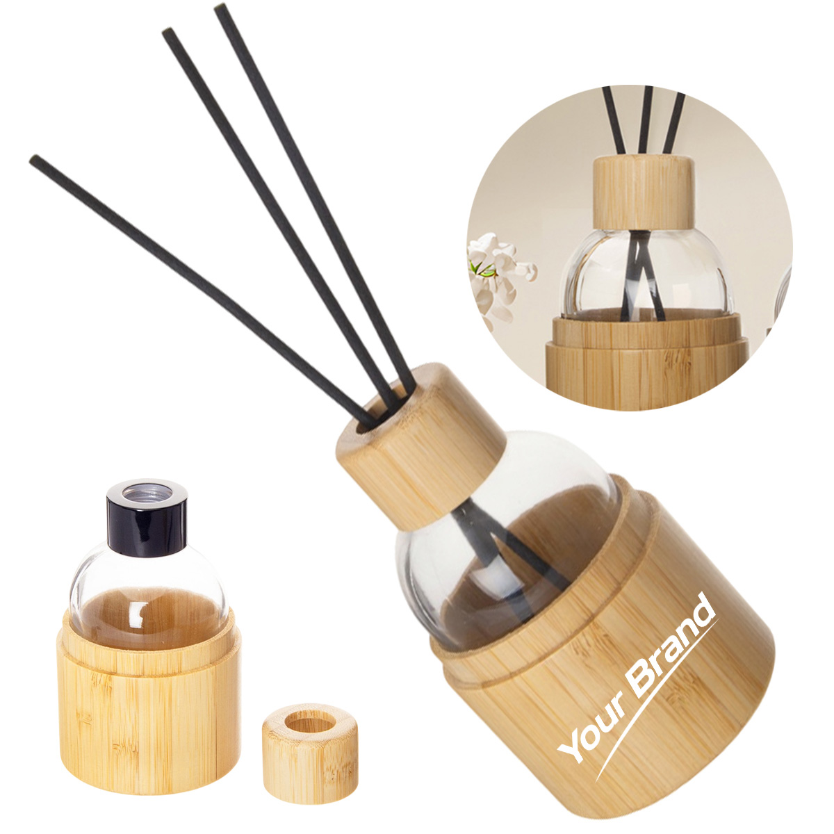 Bamboo Aromatherapy Pendant Diffuser Hanging Essential Oil