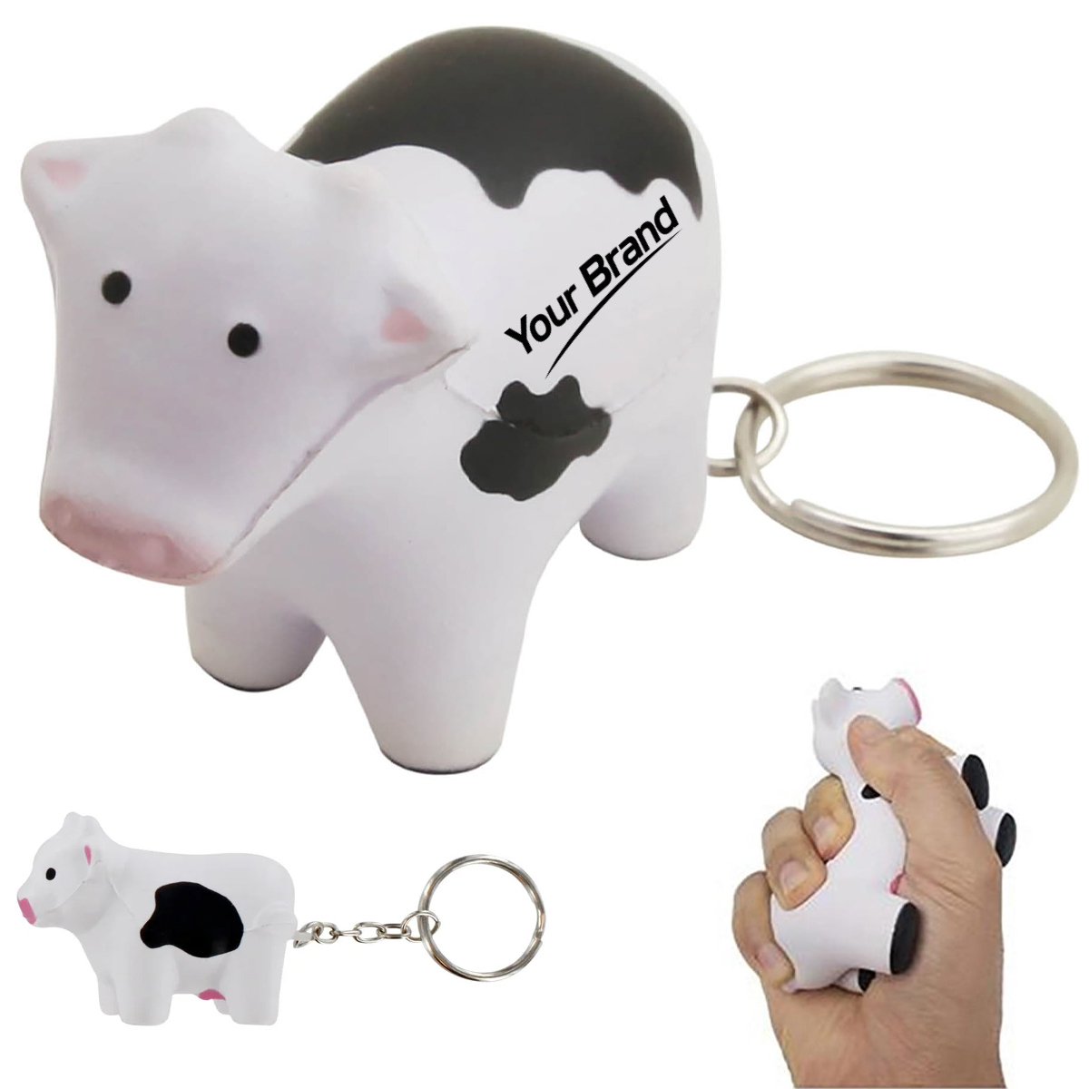 Cow Stress Reliever Keychain