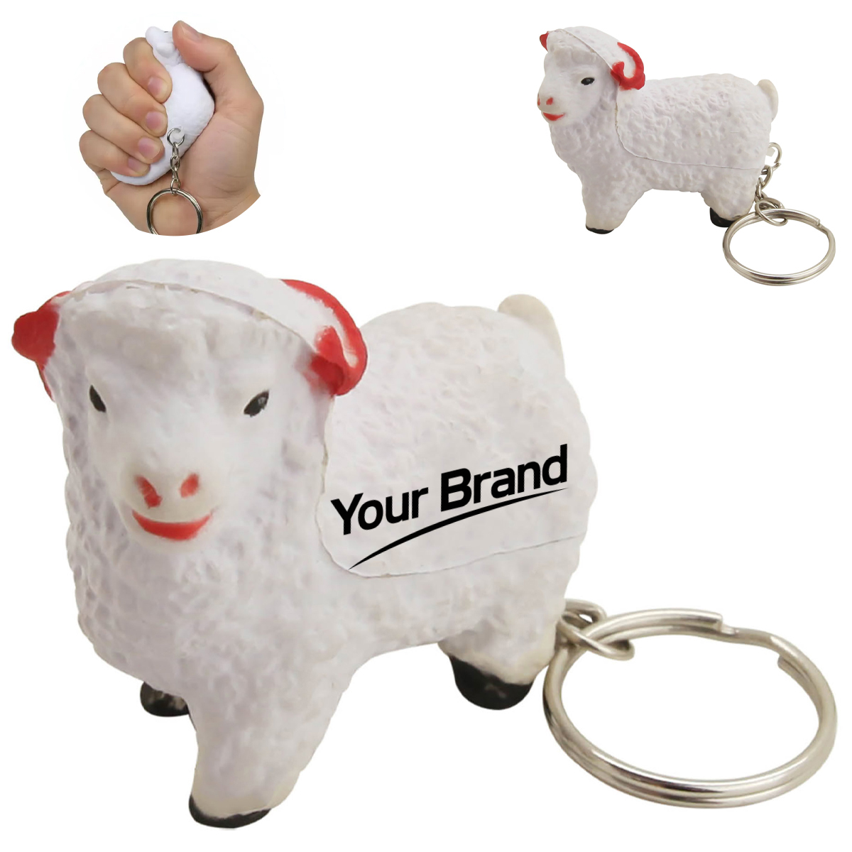 Sheep Stress Reliever Keychain