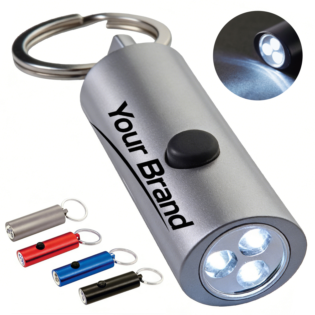 Mini LED Tactical Flashlight Keychain