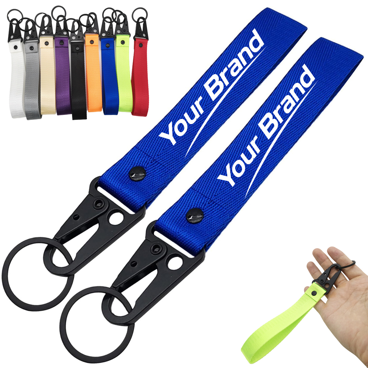 Woven Webbing Carabiner Keychain
