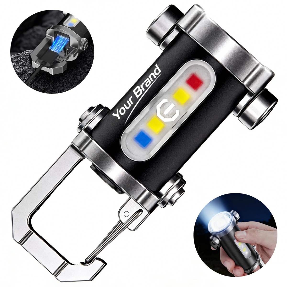 Mini Lantern Style LED Flashlight Keychain