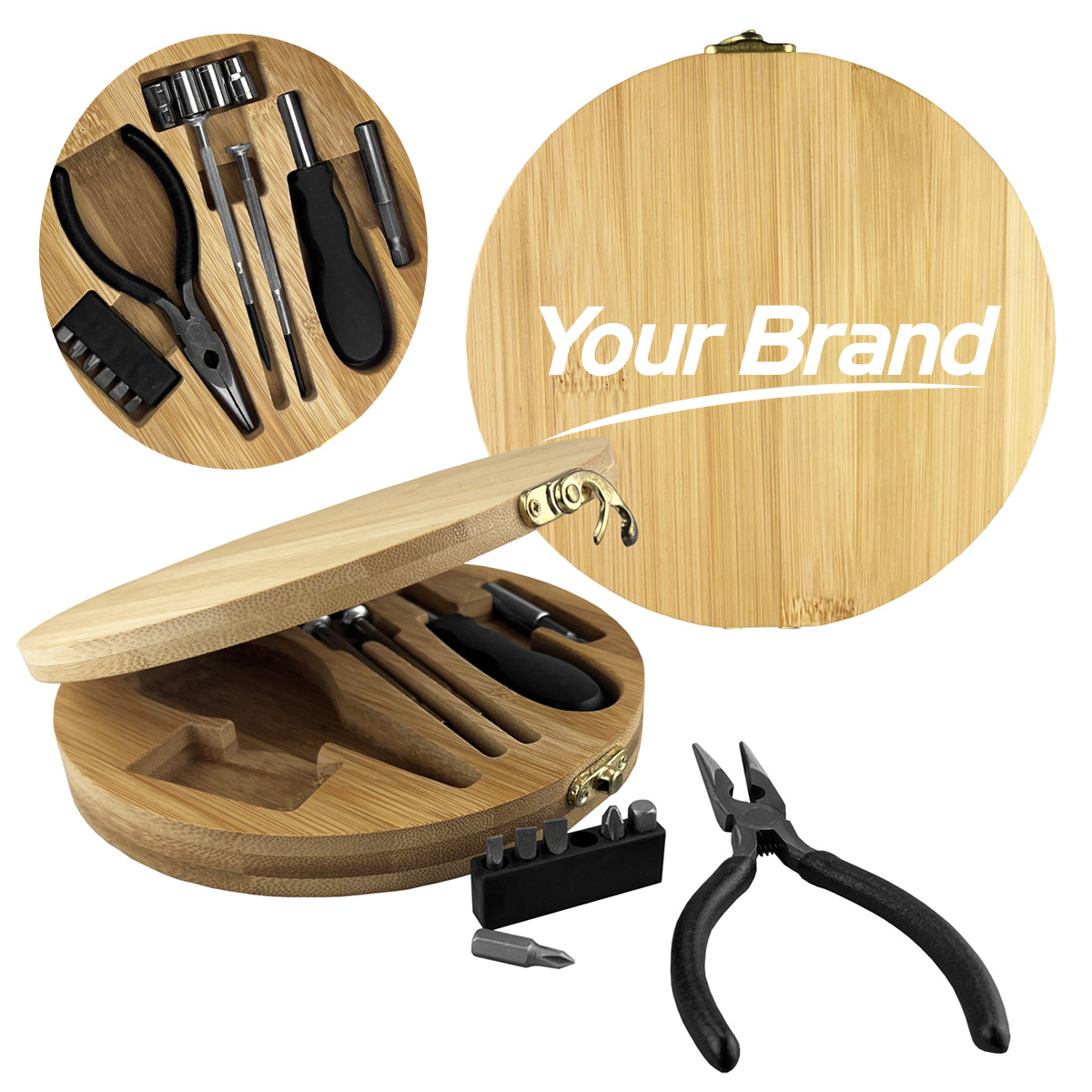 Bamboo Wood Circular Tool Set