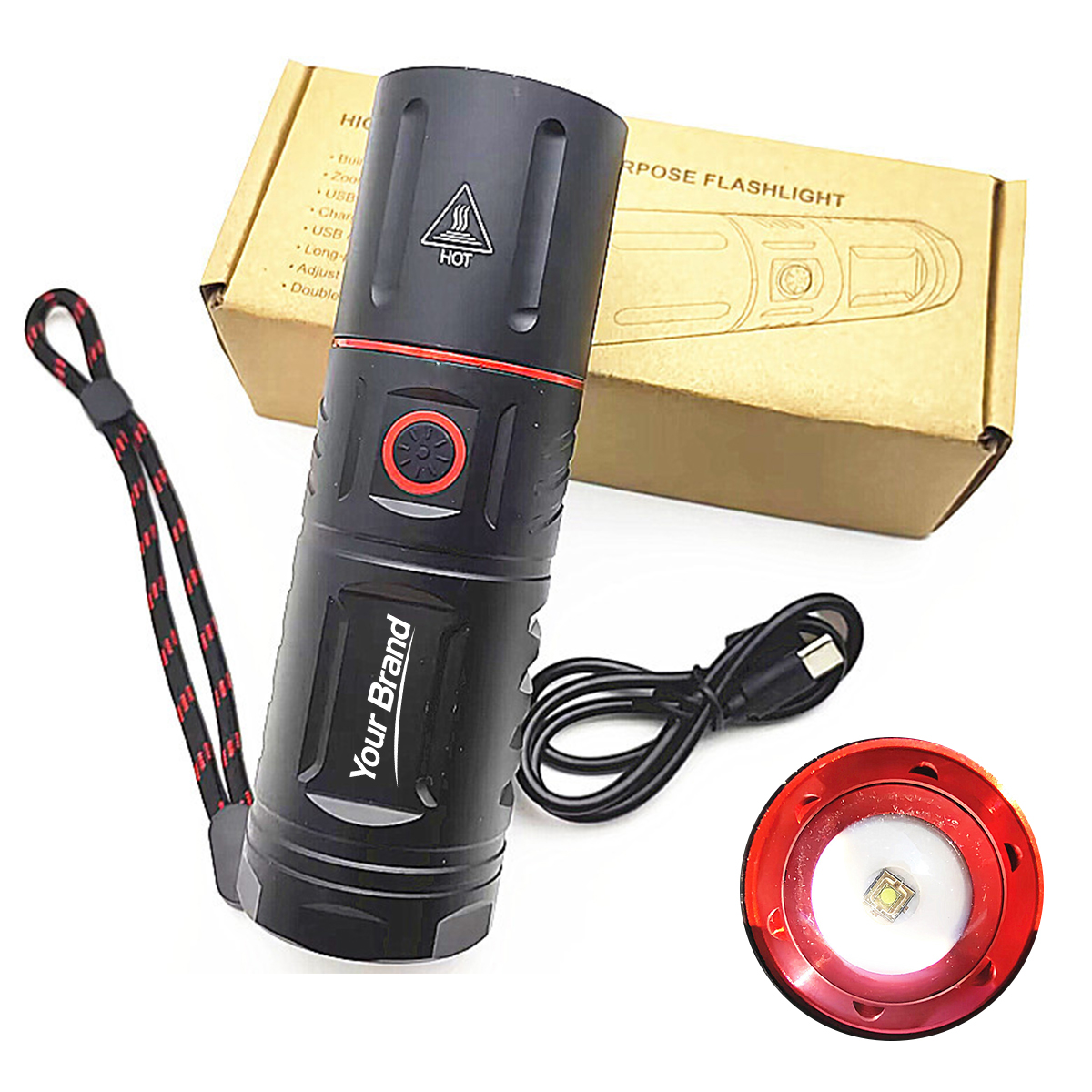 High Powered Multi Purpose Zoom Flashlight