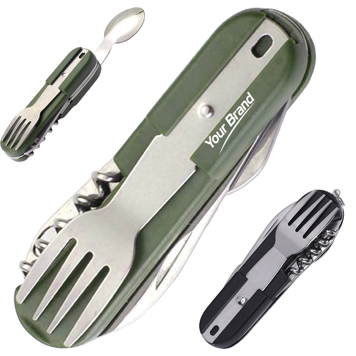 Folding Camping Utensil Multi Tool Fork Knife
