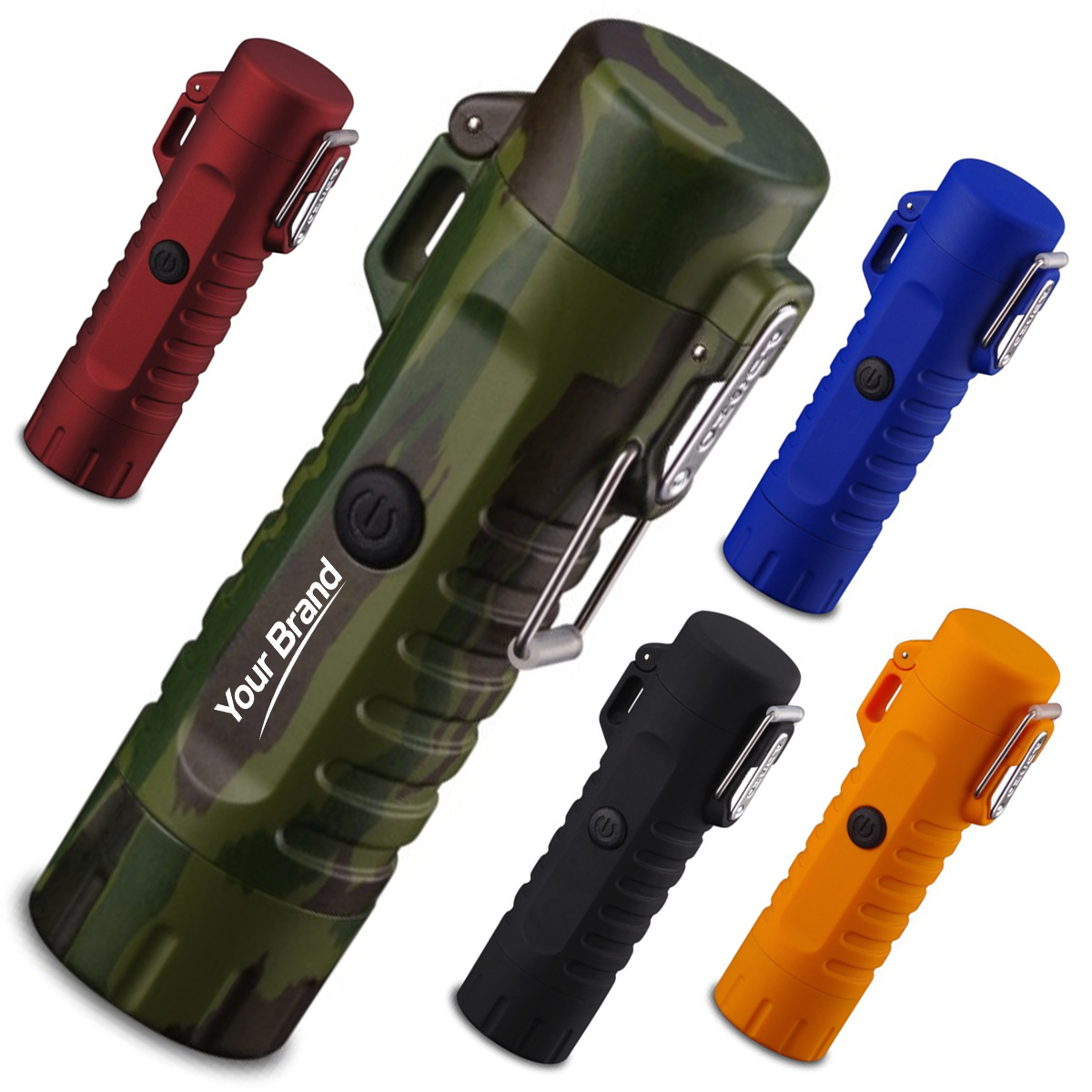 USB Rechargeable Dual Arc Lighter Flashlight