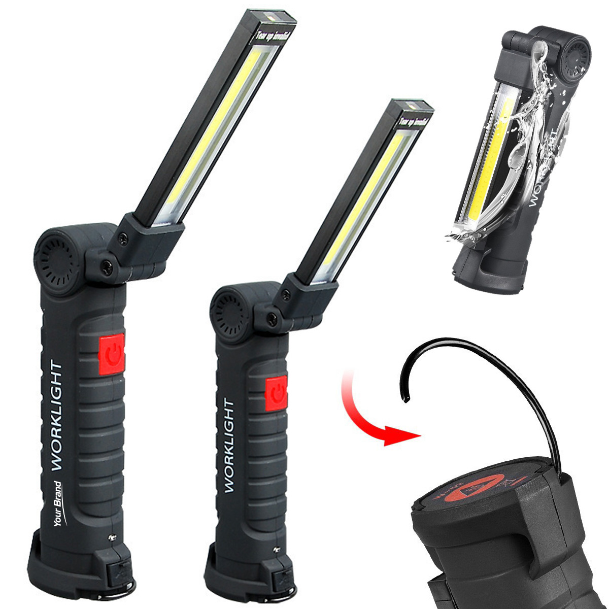 COB LED Folding Rechargeable Magnetic Work Light