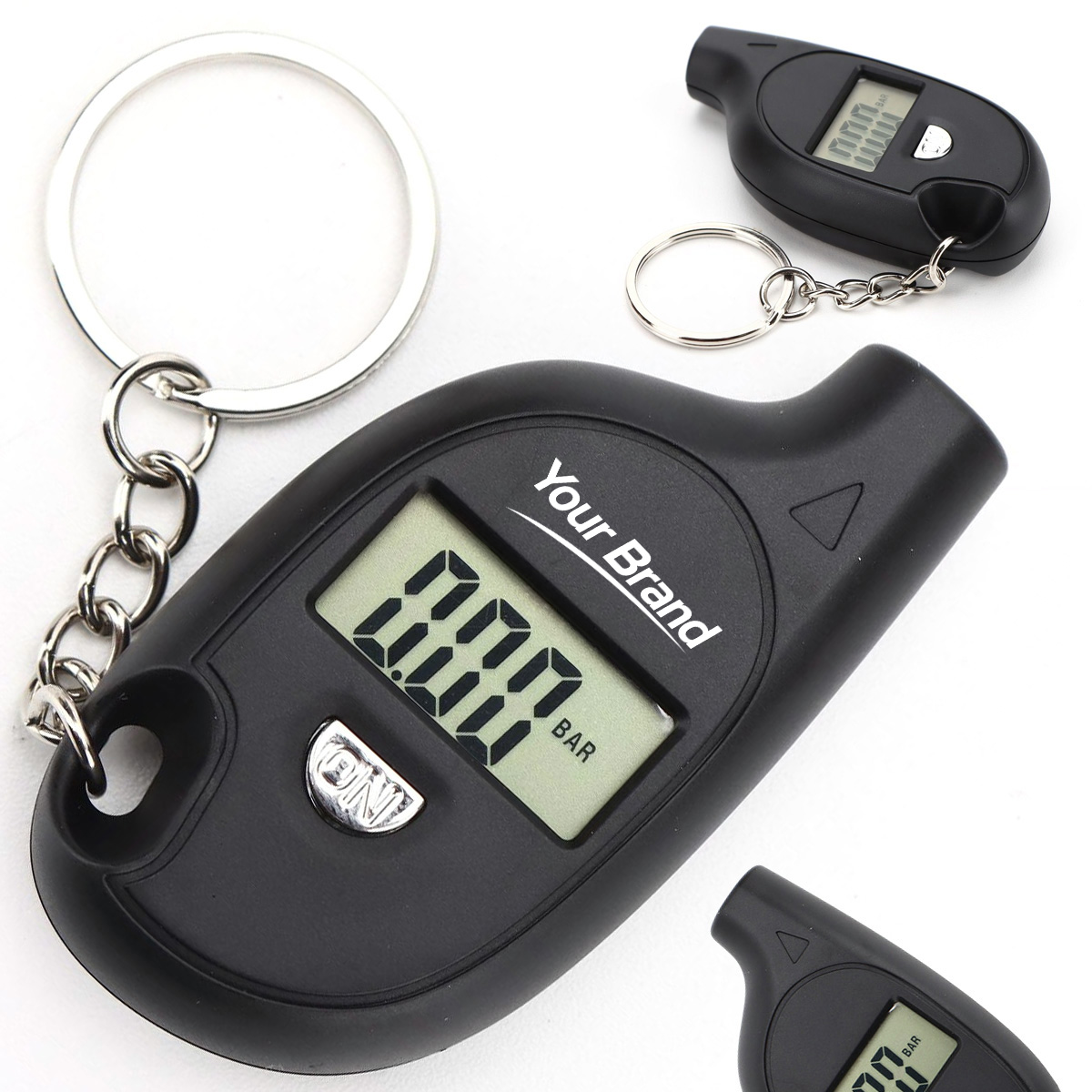 Digital Mini Tire Pressure Gauge Keychain