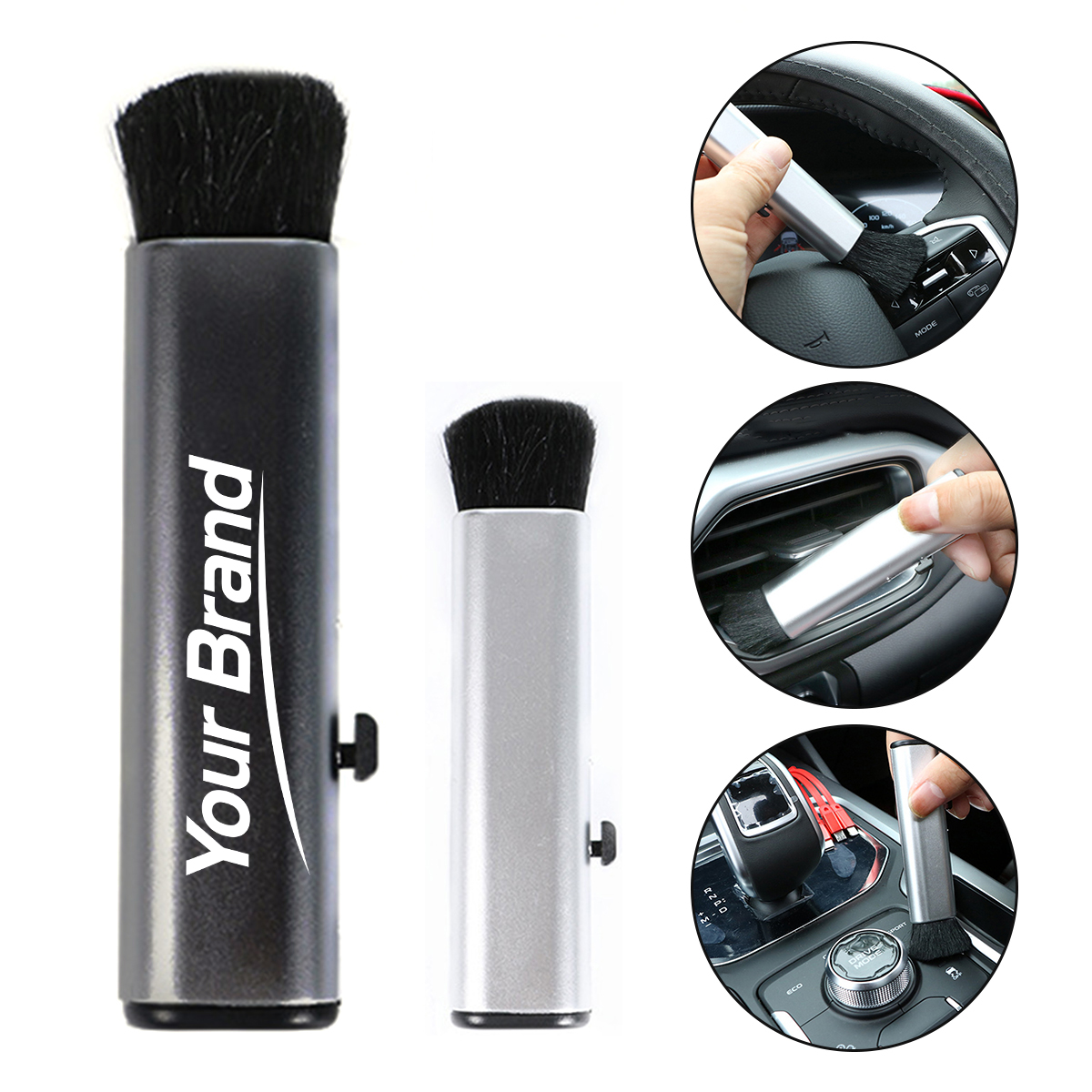 Retractable Automotive Vent Brush