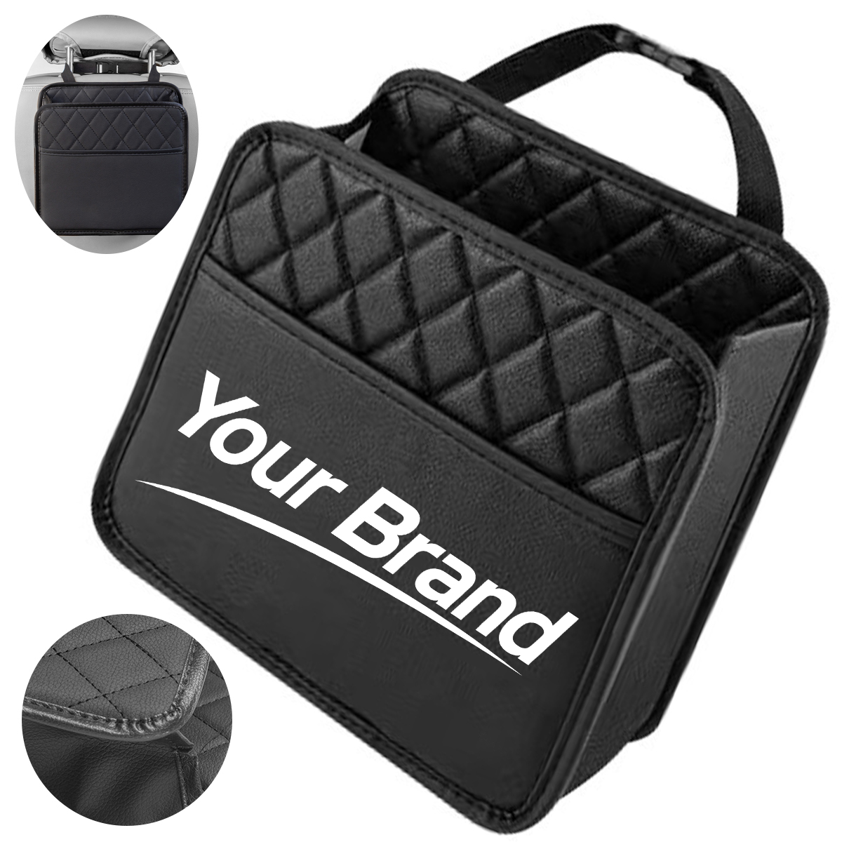 PU Leather Car Seat Back Organizer